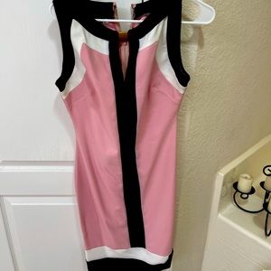 Black and pink dress